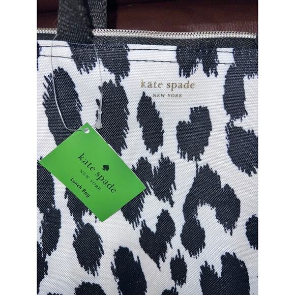 NWT Kate Spade Modern Leopard Print Lunch Bag Tote Unisex Workwear - Picture 2 of 4